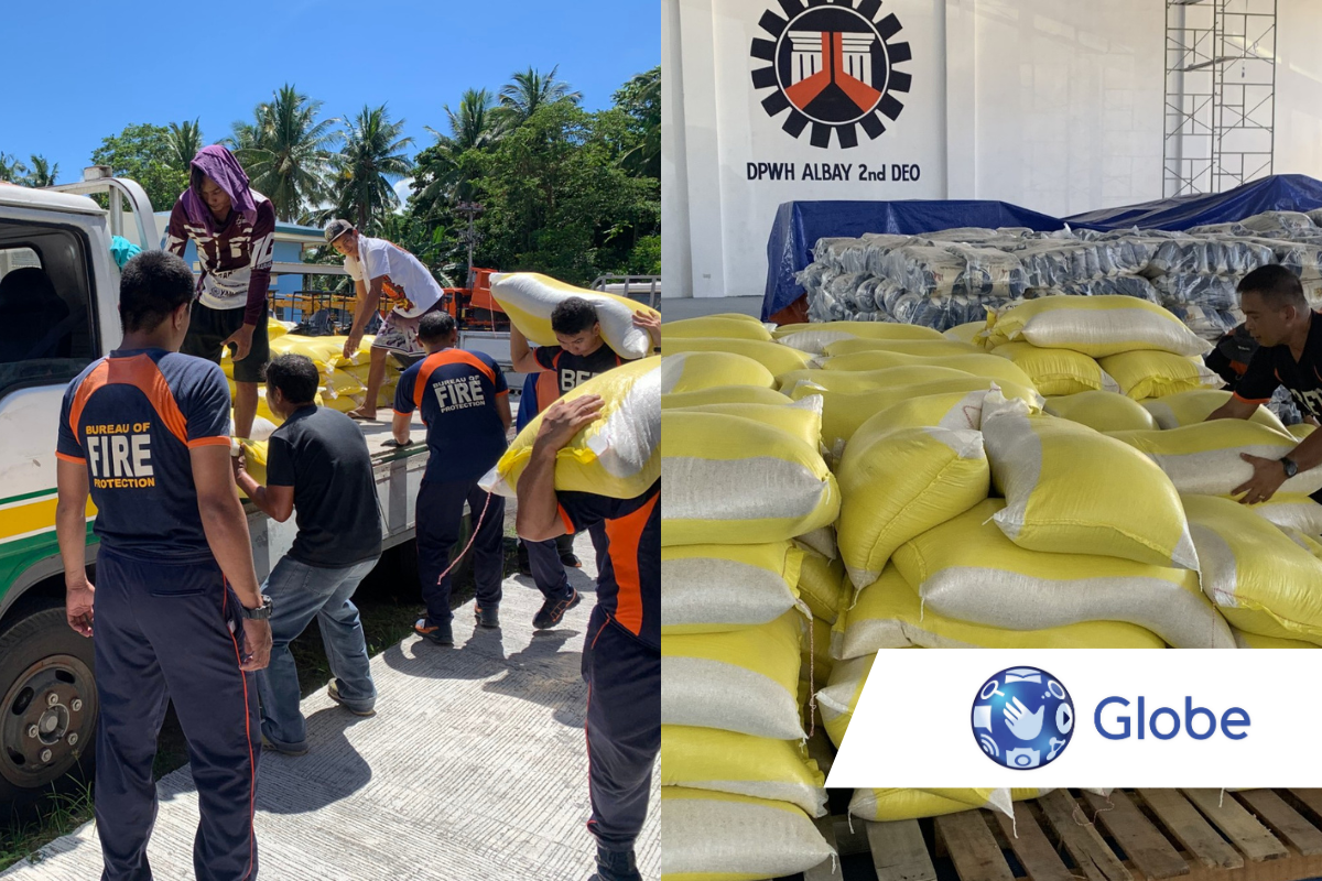 GLOBE DONATES P300K WORTH OF RICE TO BOOST GOV’T RELIEF EFFORTS IN ...